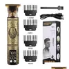 Hårtrimmer Clipper Electric Razor Men Steel Head Shaver Gold With USB Styling Tools Drop Delivery Products Care OTL0X DHQI5