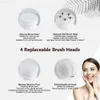 Elektriska ansiktskrubber 4 i 1 ansiktsrengöringsborste 360 ​​° roterande ansiktsrengörare Deep Pore Acne Blackhead Remover Tools Face Scrubber Skin Care Machine L230920