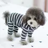 Vêtements pour chiens pour petits chiens, combinaison d'été à rayures pour Chihuahua, manteau de bouledogue français, pyjama doux pour chiens, Costume de chat XXL Y20297t