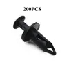 Nuevo lote de 200 Uds. Clips para guardabarros de nailon negro, remaches para el cuerpo, embellecedores para Honda Polaris RZR 90653-HC4-900 7661855 90653HC4900232b