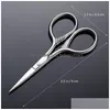 Scissors Stainless Steel Manicure Beard Trimmer Men Mustache Nose Hair Cutter For Household Diy Crafts 4.9 Drop Delivery Home Garden T Dhs3B