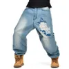 Jean Baggy grande taille Hip Hop pour hommes, pantalon de loisirs ample et gras, 2481