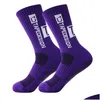 Chaussettes de sport 2022 Anti Slip Football Mi-mollet Non Football Cyclisme Mens Drop Livraison en plein air athlétique en plein air Accs Dhydm