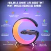 CASEiST Stazione di ricarica rapida wireless multifunzionale da 15 W Altoparlante Bluetooth Qi Telefono Auricolare Rumore bianco RGB Luce notturna Lampada intelligente Sveglia LED Controllo APP