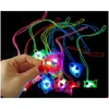 Party Favor Light Up Toy Favoris LED Fidget Bracelet Glow Collier Gyro Anneaux Kid Adts Finger Lights Néon Anniversaire Halloween Noël Dhkzp