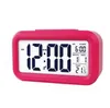 Mute Alarm Clock LCD Smart Clock Temperature Cute Photosensitive Bedside Digital Alarm Clock Snooze Nightlight Calendar