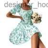 Vestidos casuais básicos oem verão sem costas midi vestido floral impressão padrão design personalizado feminino vestidos casuaisdf l230916