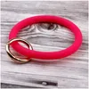 Schmuck Sile O Schlüsselanhänger Großer Ring Schlüsselanhänger Benutzerdefinierte Kreis Armband Großhandel für Frauen Handgelenkschlaufe Drop Lieferung Baby Kinder Mutterschaft Dhi6N