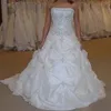 Robe de mariée en cristal, sans bretelles, avec des Appliques perlées, bon marché, grande taille, BM67270x, nouveau Stock, 2020