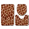 Fashion Leopard Pattern 3pcs Bath Mats Bathroom Toilet Rug Carpet Flannel Non-slip Bathroom Decor Faux Animal Fur Bath Mat Sets 21286w