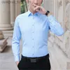 Felpe con cappuccio da uomo 2022 Autunno nuovo stile camicie da lavoro casual a maniche lunghe da uomo slim-fit tinta unita abbigliamento formale L230916