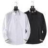 Designer clássico masculino camisas listrado negócios casual manga longa elástico estiramento sem rugas homem formal camisa masculina botão para baixo colarinho camisas topos para homens