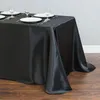 テーブルクロス布長方形のサテンのテーブルクロスウェディングバンケットダイニングバースデークリスマスパーティーホームエルレストラン装飾カバーサプリー