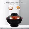Bols Miso Bol Petite Soupe Service Japonais Cuisine Riz Compact Couvercle Domestique Couvercle Conteneurs En Plastique