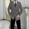 Men's Suits Blazers Navy Blue Floral Jacquard Slim Fit Mens Shawl Lapel Wedding Groom Tuxedo 2 Pieces Jacket Pants Terno Masculino 230915
