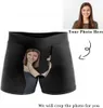 Custom Men's Underwear with Face Photo All Over Printed Personalized Boxer Briefs Valentines Day Gifts for Men