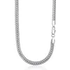6mm Womens Mens Necklace Chain Hammered Close Rombo Link Curb Cuban White Gold Filled GF Fashion Jewelry Accessories DGN337 Chains281F