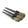 Brushes 3 Pcs Natural Boar Hair Car Detailing Brush Set Soft Bristle Cleaning Kits Atuo Tire Wheel Wash Exterior Accessories Drop Deli Dhlws