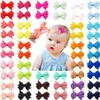 50 Pcs lot 25 Colors In Pairs Baby Girls Fully Lined Hair Pins Tiny 2 Hair Bows Alligator Clips For Little Girls Infants Tod241T