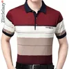 Polos pour hommes Été À Manches Courtes Polo T-shirt Hommes Casual Poche Rayé Vêtements Pour Hommes Polos Chemises Hommes Mode Slim Poloshirt 41303 230915