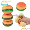 Dekompressionsspielzeug Burger Ball 3D Squishy Hamburger Fidget Toys Sile Squeeze Sensory Drop Delivery Geschenke Neuheit Gag Dzl Dhfsi