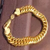 Big Miami Cuban Link Armband tjock 25mil G F Solid Gold Chain Luxurious Heavy273n