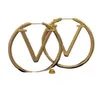 Boucles d'oreilles créoles pour femmes, grand cercle doré, simples, de styliste, 303Q