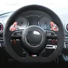 Car Steering Wheel Cover Black High Quality Suede for Audi A5 A7 RS 5 RS 7 S3 S4 2013-2016 S5 2013-2017 S6 2013 S7 SQ5229L