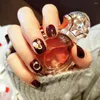 False Nails Circular Head French Fake Waterproof Short Wearable Manicure Nail Tips Tool Full Cover Press On Girl