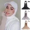 Etniska kläder musilm kvinnor sport mössa med jersey hijab omedelbar hijabs sommar bomull jjersey hattar