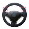 DIY Black Suede Leather Car Teadering Wheel Cover for BMW E90 320i 325i 330i 335i E87 120i 130i 120d Associory Parts199Q