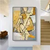 絵画抽象ゴールデンウーマンオイルペインティングキャンバスで手作りモダンノルディックフィギュアリビングルームの家の装飾のための壁アート