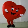 2020 High quality Red Heart of Adult Mascot Costume Adult Size Fancy Heart love Mascot Costume204L