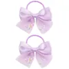 2 pçs bonito arcos laços de cabelo para meninas elástico crianças faixas de cabelo suportes brilho headwear menina acessórios para o cabelo scrunchie ornamentos presente