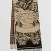 Lenço feminino de inverno marca de luxo clássico treliça macio foulard feminino cachecóis de caxemira xale pashmina xales e envoltórios