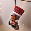 Cartoon Santa Snowman Reindeer Stocking Candy Presentväska stor storlek Juldocka strumpor Juldekorationer Ornament Xmas gåvor