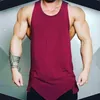 Erkek tank üstleri vücut geliştirme giyim erkekler spor salonu stringer kolsuz gömlek fitness tanktop erkekler yelek kasları228c