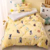 Filtar Svaddling Baby Quilt Autumn och Winter Core Washed Cotton Nap Cartoon Air Conditioning Thicked Washable Class A 230915
