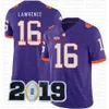 Purple Joe Burrow Lsu Tigers Jersey 16 Trevor Lawrence 9 Travis Etienne Jr. NCAA American