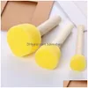 Brushes 4Pcs Original Wooden Handle Sponge Paint Brusainting Graffiti Early Toy Art Supplies Wholesale Drop Delivery Home Garden Tools Dhwep