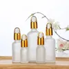 5ml 10ml 15ml 30ml 50ml 100ml frasco conta-gotas de vidro fosco vazio recipiente de embalagem cosmética frascos de óleo essencial perfume conta-gotas frascos de pipeta