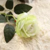 Hot 10pcslot wedding decorations Real touch material Artificial Flowers Rose Bouquet Home Party Fake Silk single stem Flowers Floral ZZ