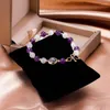 Charmarmband exploderande kristallvitt månsken ametyst armband kvinnlig svart håröverföring pärla hand sträng enkla ornament