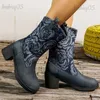 Botas Mujer Chelsea Botines Diseñador Invierno Chunky Tacones medios Zapatos 2023 Nueva marca Bombas Zapatos Gladiador Goth Punk Motocicleta Botas babiq05