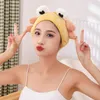 タオル卸売乾燥髪の帽子のための女性のためのコーラルベルベット代替吸収漫画動物大人のシャワー