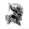 Fashion Cool Men's Gothic Carving Ring Man Stainless Steel High Quality Viking Skeleton Skull Detail Jewelry Biker Ring267E