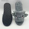 Slipper Halloween New Bat Slippers Women Plush Shoes Lightweight Home Silent Fuzzy Slipper Men Flip Flops Cartoon Kid Adults Flat Slides T230916