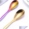 Spoons Stainless Steel Mtifunction Double Head Spoon Fork Home Kitchen Dining Flatware Noodles Ice Cream Dessert Forks Cutlery Tool Dr Dhcag