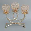 Świece Vintage Votive Tea Light Light Holder Candlestick 3- Candelabra Wedding Party Centerpiece