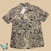 Camisas casuais masculinas wacko maria camisa havaiana estampa tigre streetwear camisa de manga curta t230303203s